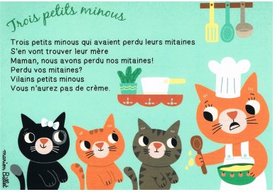Carte " Trois petits chats "