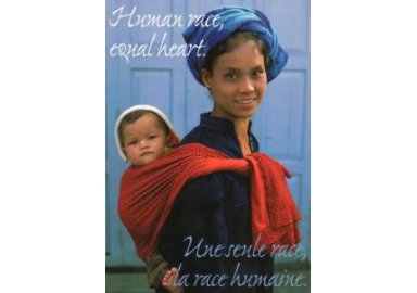 Carte " Human race, equal heart " : Mère et son enfant